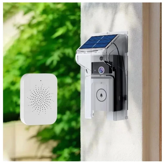 Napelemes okos videókapucsengő – éjjellátóval és AI emberfelismeréssel CH3214373