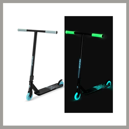 Spokey Világító Stunt Roller – Extrém trükkökhöz, világító kerekekkel és markolattal 944606