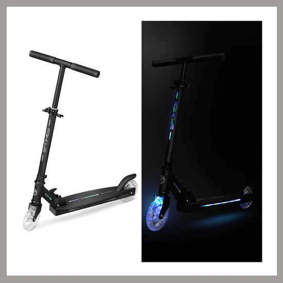 Spokey Gyerek Roller LED világítással – Összecsukható, könnyű alumínium vázzal 944778