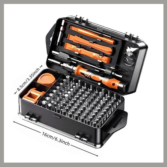 Precíziós Csavarhúzókészlet – Több mint 100 Alkatrészes Javítókészlet Elektronikai Eszközökhöz GL1560649