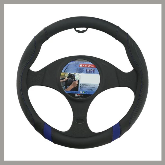Compass kormányvédő huzat – fekete-kék, 37–39 cm 31457 