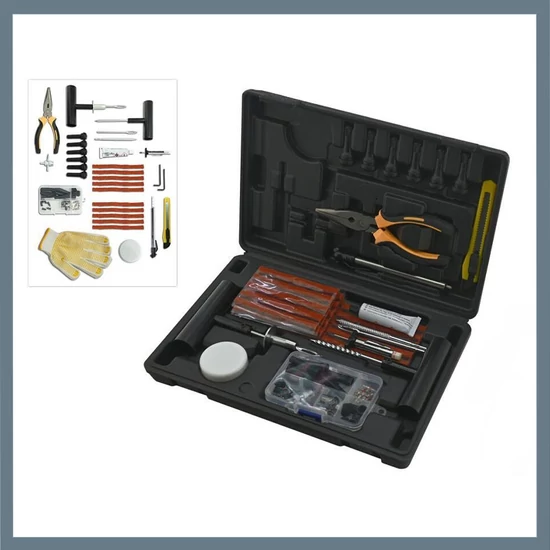 100 részes belső nélküli gumijavító készlet 09418