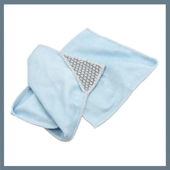 Mikroszálas üvegtisztító kendő – 40 x 40 cm, kék 10357