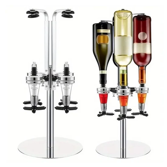 Asztali italadagoló állvány – 4 palackhoz, forgatható kivitel UM171588