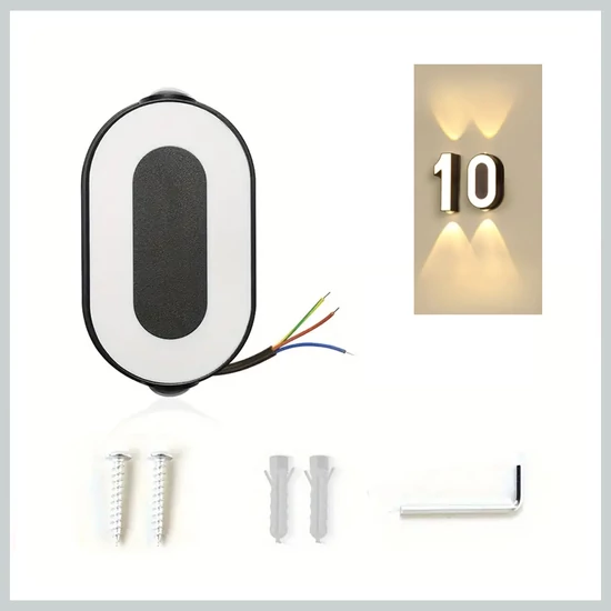 Vízálló világító házszám