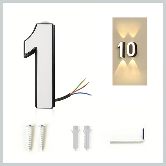 Vízálló világító házszám