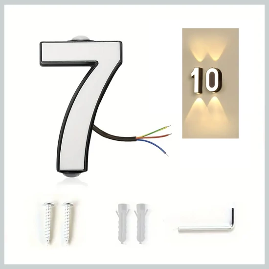 Vízálló világító házszám 