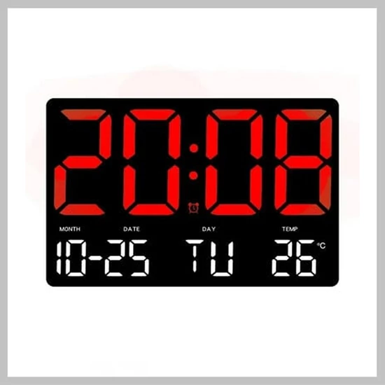 Nagy képernyős LED digitális óra – dátum idő hőmérséklet 6386428