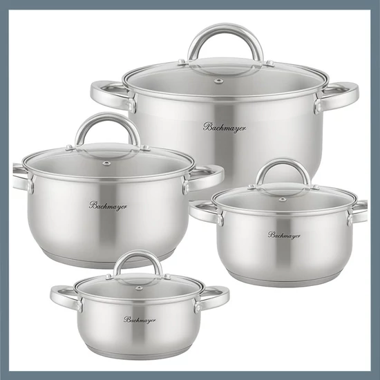 Bachmayer 8 részes rozsdamentes acél edénykészlet BM-15760