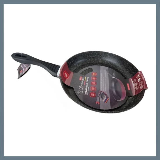 Bachmayer 28 cm-es fekete gránit serpenyő BM-7621-28