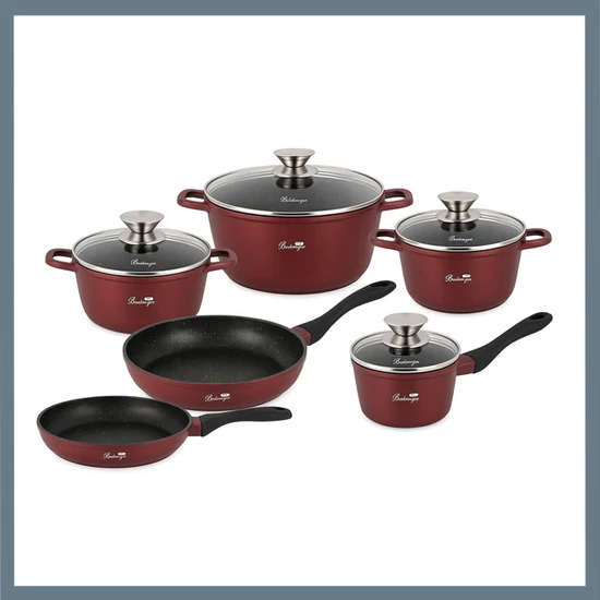 Bachmayer Márvány Bevonatú Edénykészlet – 10 részes, indukciós aljjal BM-7811