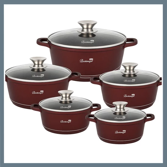 Bachmayer 10 részes edénykészlet, barna BM-8823