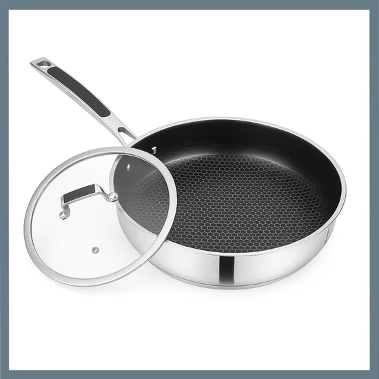 Bachmayer Rozsdamentes Acél Serpenyő Fedővel 28 cm BM-1014-28