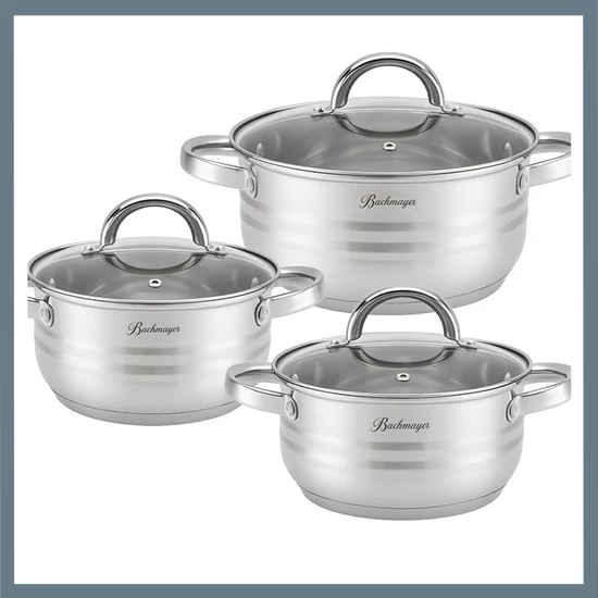 Bachmayer 6 részes Edénykészlet Rozsdamentes Acél BM-15758