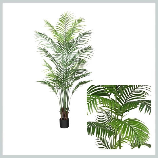 Műpálma dekorációs növény cserépben – élethű kivitel, 180 cm DRZ06