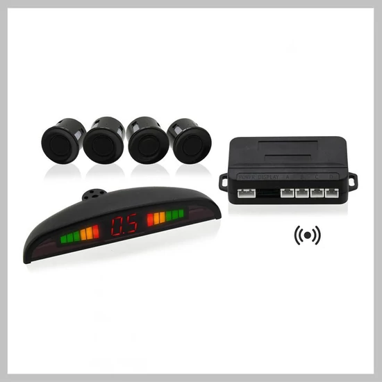 Tolatóradar rendszer – 4 érzékelővel, LED kijelzővel, wireless 33603