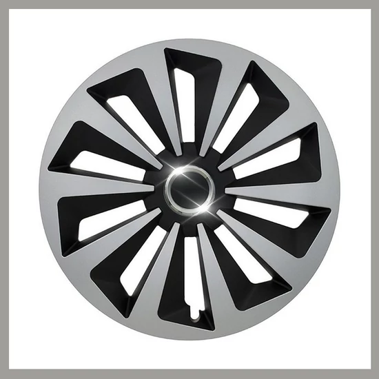 FOX RING 13 colos Dísztárcsa – Ezüst/Fekete (1 darab) 32509