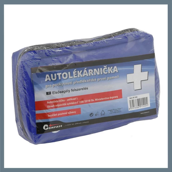 Elsősegélycsomag textil táskában – I. méret, 206/2018. (MK) rendelet szerint 91520