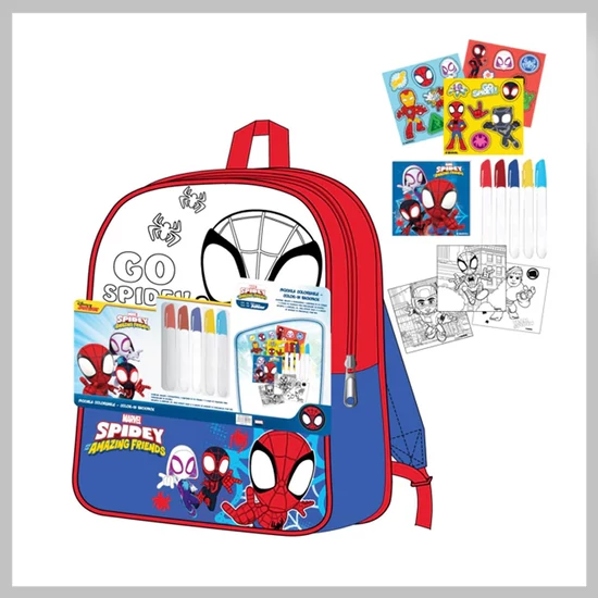 SPIDERMAN színezhető iskolatáska 2700001820