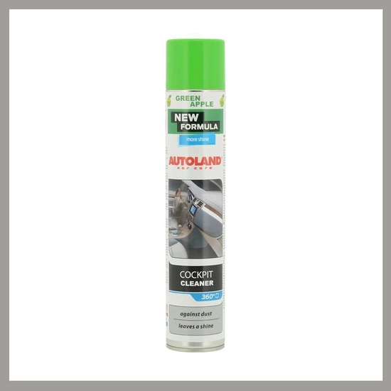 Autoland műszerfalápoló spray – Zöldalma illat, fényes hatás 00319