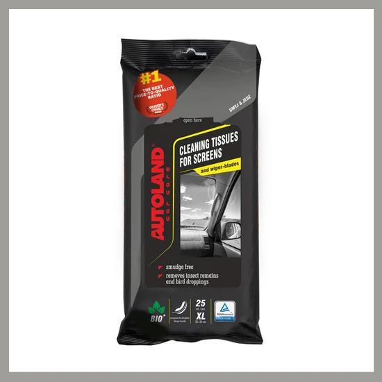 Autoland törlőkendő szélvédőre és ablaktörlő lapátra – 25 db XL 00815