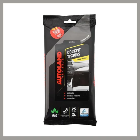 Autoland műszerfal törlőkendő – extra fényes hatás, 25 db XL 00817