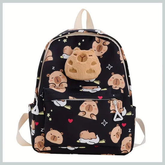 Macis gyerek hátizsák plüss maci díszítéssel fekete YJ902173-4