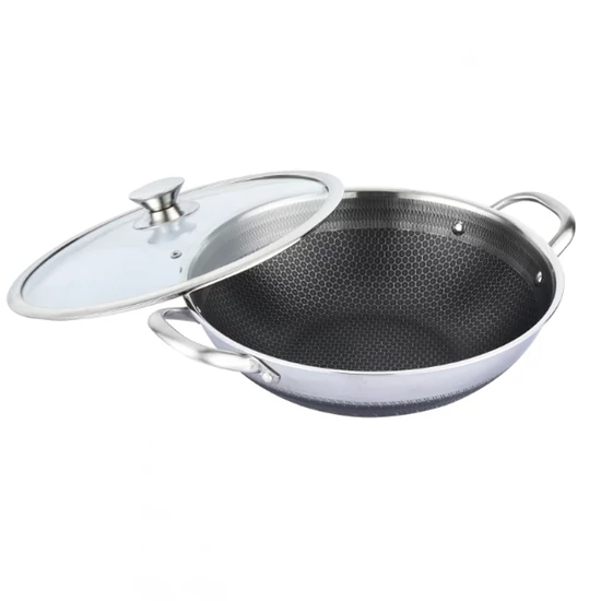 Bachmayer  rozsdamentes acél WOK serpenyő 32 cm BM-1032-32