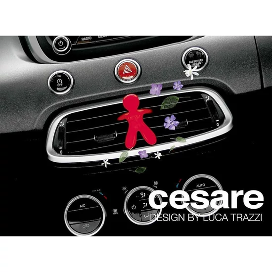 Cesare autóillatosító – szellőzőrácsra rögzíthető, piros figura JCESBS06