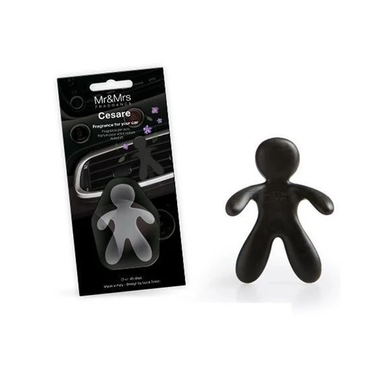 Mr & Mrs Fragrance CESARE Autóillatosító – Cedar Wood, fekete amJCESBS03