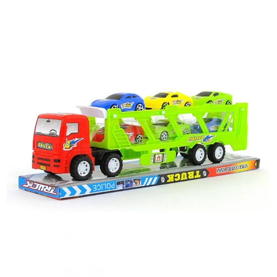 Autószállító Kamion 6 Színes Autóval – 45 cm ASK45