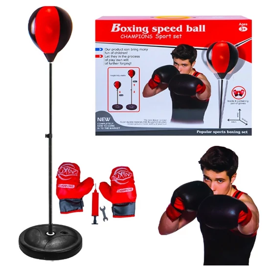 Bokszoló Szett Gyerekeknek – Állítható magasság, kesztyűvel és pumpával BOX109