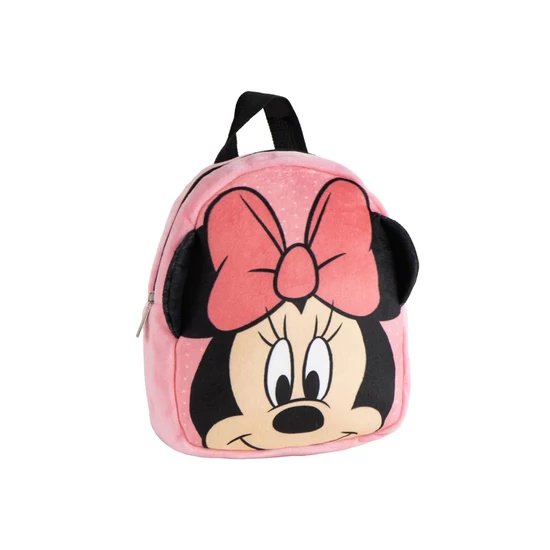 Minnie Egér Plüss Gyerek Hátizsák – Rózsaszín, Masnival és 3D Fülekkel, Ovis Méret 2100005833