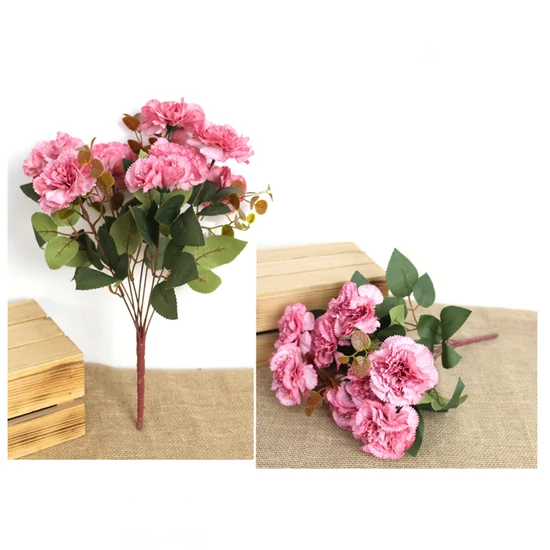 Művirág szegfűcsokor – rózsaszín, 9 szál, 42 cm MZ-398C