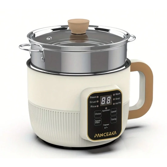 PANCERKA elektromos multifunkciós főzőedény – digitális kijelzővel, gőzölő feltéttel 61761615
