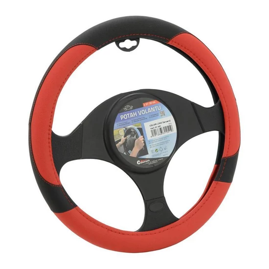 COLOR LINE Kormányvédő Huzat – Piros-Fekete, 37–39 cm 31451