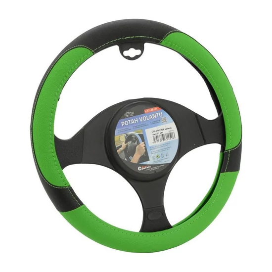 COLOR LINE Kormányvédő Huzat – Zöld-Fekete, 37–39 cm 31452