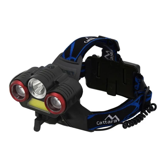 TRIO LED fejlámpa – 670 lm, fekete-piros 13130