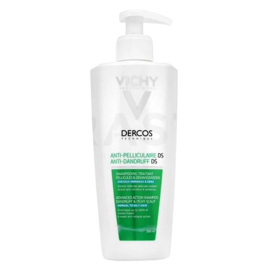 Vichy Dercos Anti-Dandruff DS sampon korpásodás ellen normál és zsíros hajra 390 ml 119018