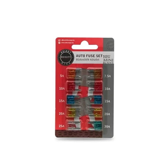 Biztosíték készlet | mini késes | 10 darabos bliszter WPMa10BL