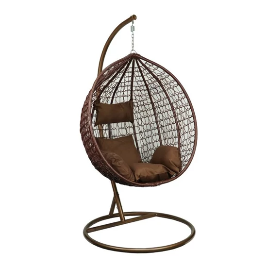 MARO Függőfotel – Acélvázas, Párnázott, barna MAROPERNEMARO