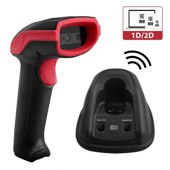 BP 2D vezeték nélküli vonalkód olvasó, 400 m hatótáv USB X8801