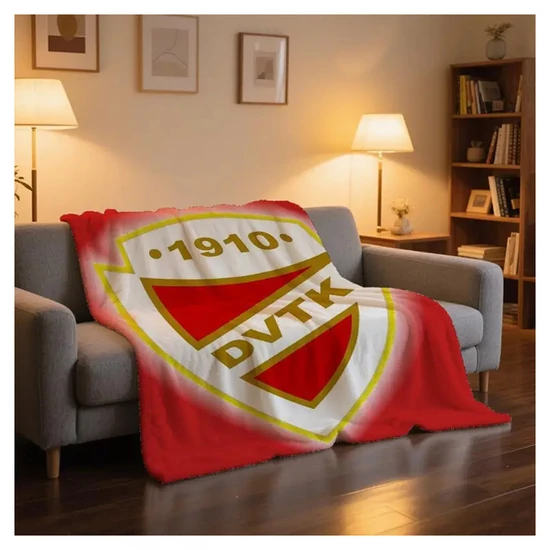 DVTK címeres pléd – 1910 logóval, puha flanel anyagból 180 × 220 cm UB3975645-2