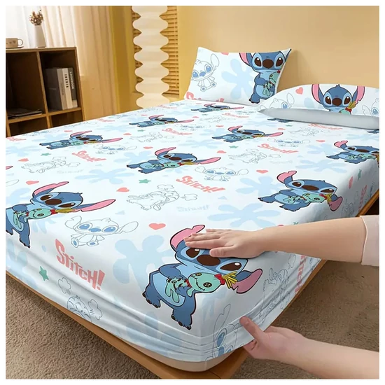 Disney Stitch mintás gumis lepedő 200 x 200 cm PL2929685-2