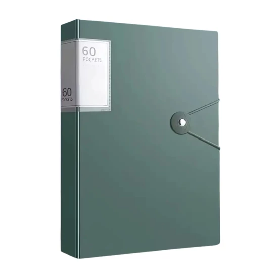 A4-es Dokumentumtároló – 60 Zsebes, Vízálló, Zöld VR1286727-4