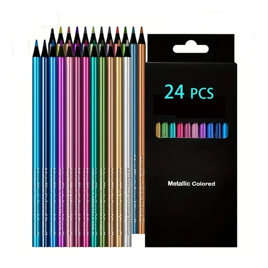 Fémes Színes Ceruzakészlet – 24 db XY3304298-2
