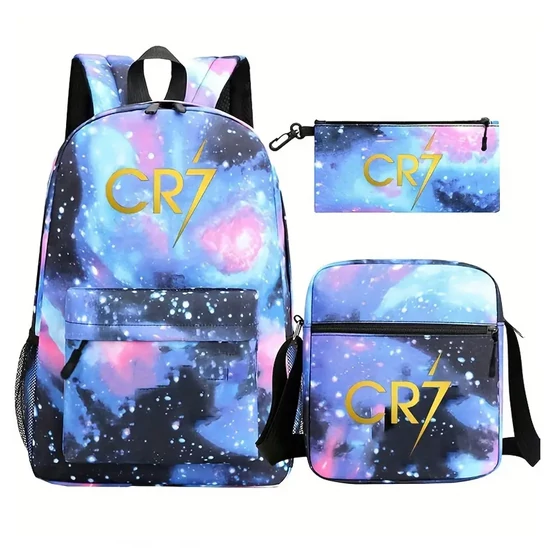 CR7 3 részes táska szett –  sportos iskolatáska, válltáska és tolltartó CG220956-3