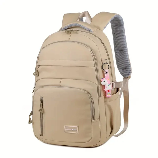 Női Nagy Kapacitású Hátizsák Laptoptartóval - KHAKI JB365521-K