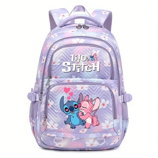 Disney Stitch Ergonomikus Hátizsák – Lila, Nagy Kapacitású  TU2471073-L