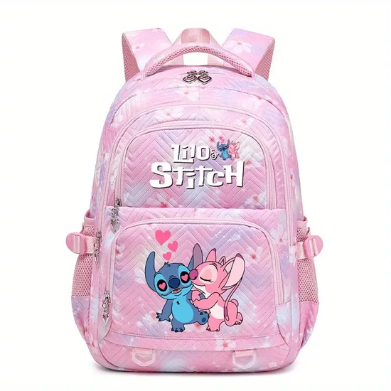 Disney Stitch Ergonomikus Hátizsák – Rózsaszín, Nagy Kapacitású  TU2471073